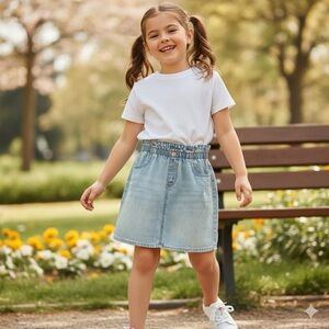 Kid's Levis Blue Denim Jean Skirt Med Wash